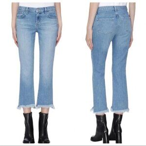J Brand Selena Raw Hem Cropped Jeans Valley Wash Size 26